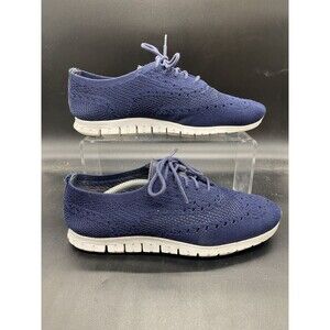 Cole Haan Original Grand Women's 8B Shoes Blue Stitchlite Woven Navy Hybrid